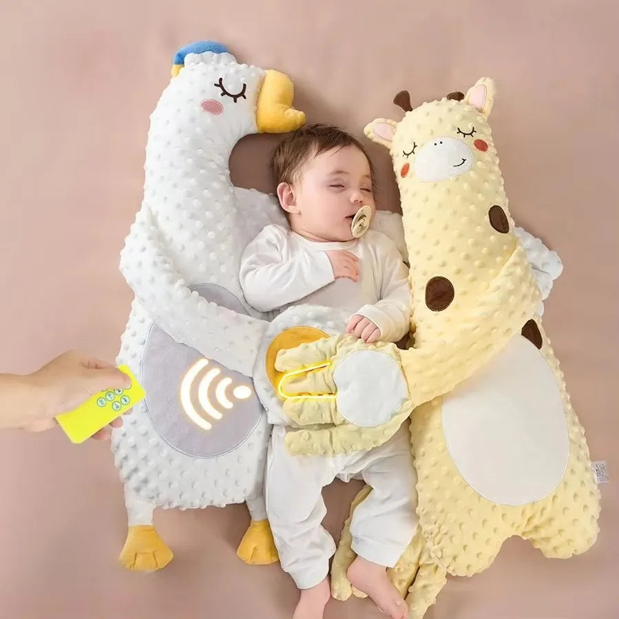 Newborn Baby Sleeping Pillow for Newborn Patting Doll with Soothing Palm Remote Control Electric Baby Hand Pillow Soothing Palm Patting
