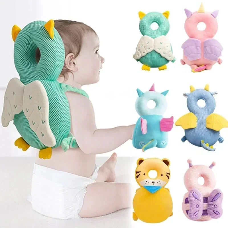 1-3 Years Baby Head Protection Cushion | Cute Cartoon Safety Pillow for Toddlers | Anti-Fall Protective Backpack for Walking & Crawling