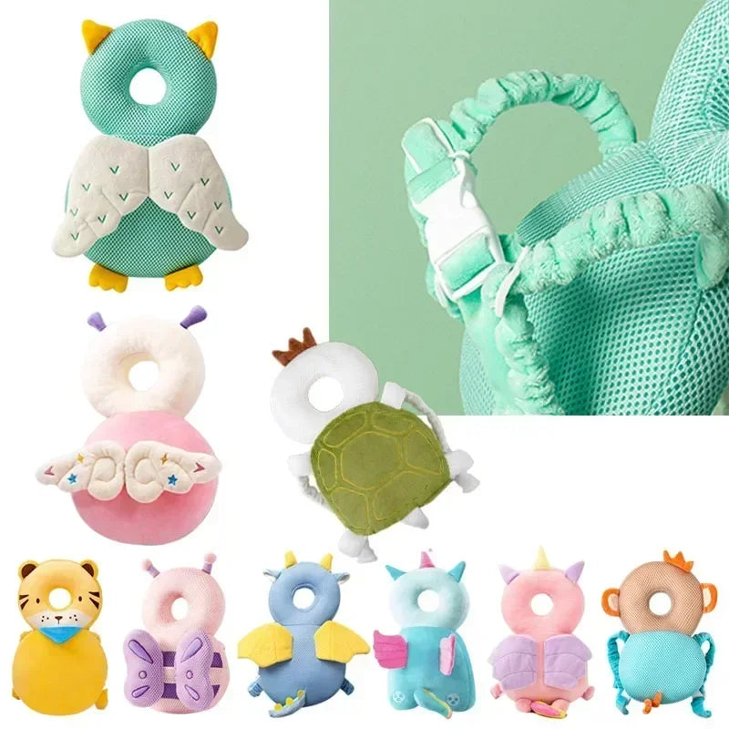 1-3 Years Baby Head Protection Cushion | Cute Cartoon Safety Pillow for Toddlers | Anti-Fall Protective Backpack for Walking & Crawling